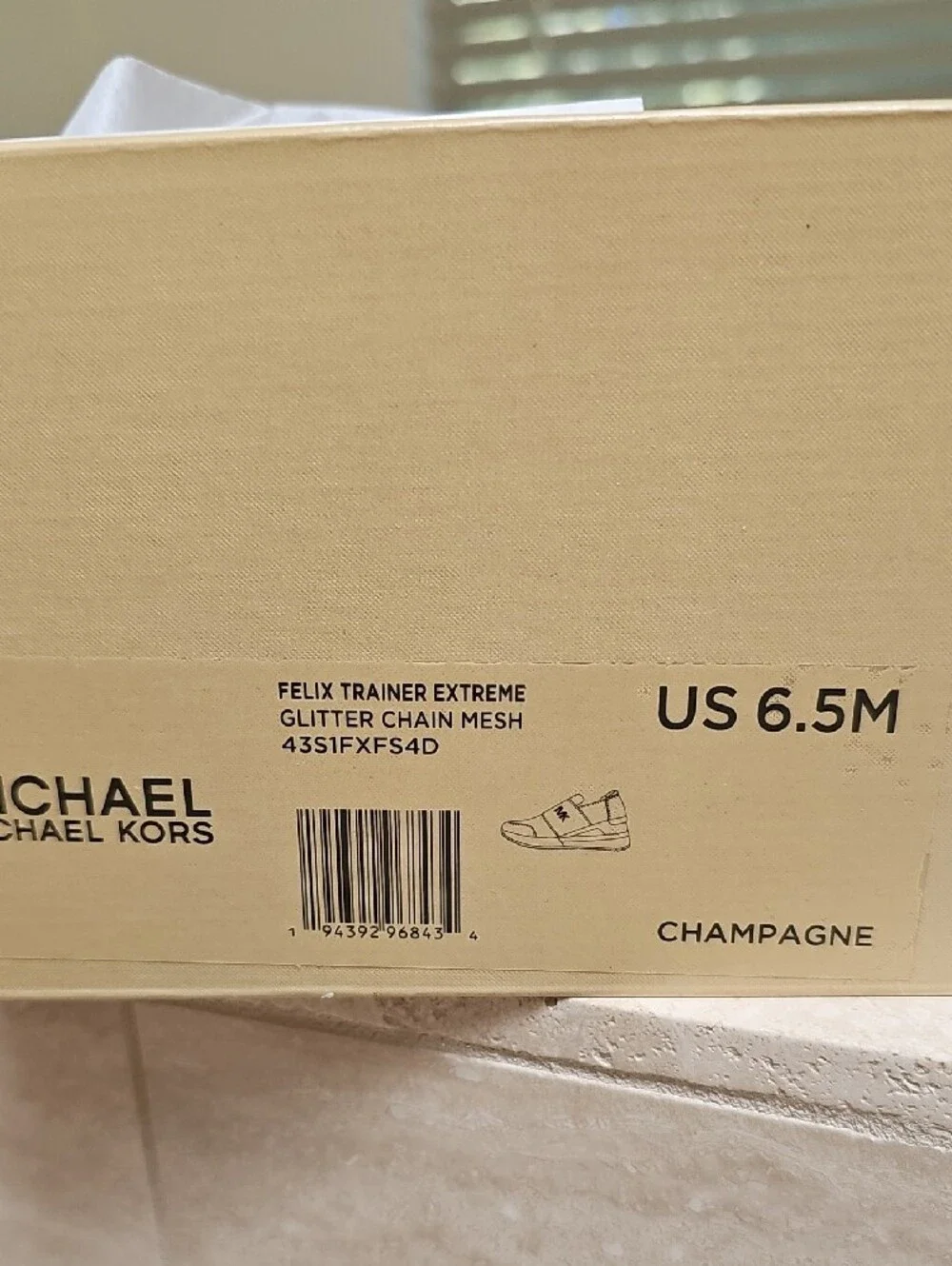 Michael Kors Beige and Gold Slip-On MK Trainer Sneakers